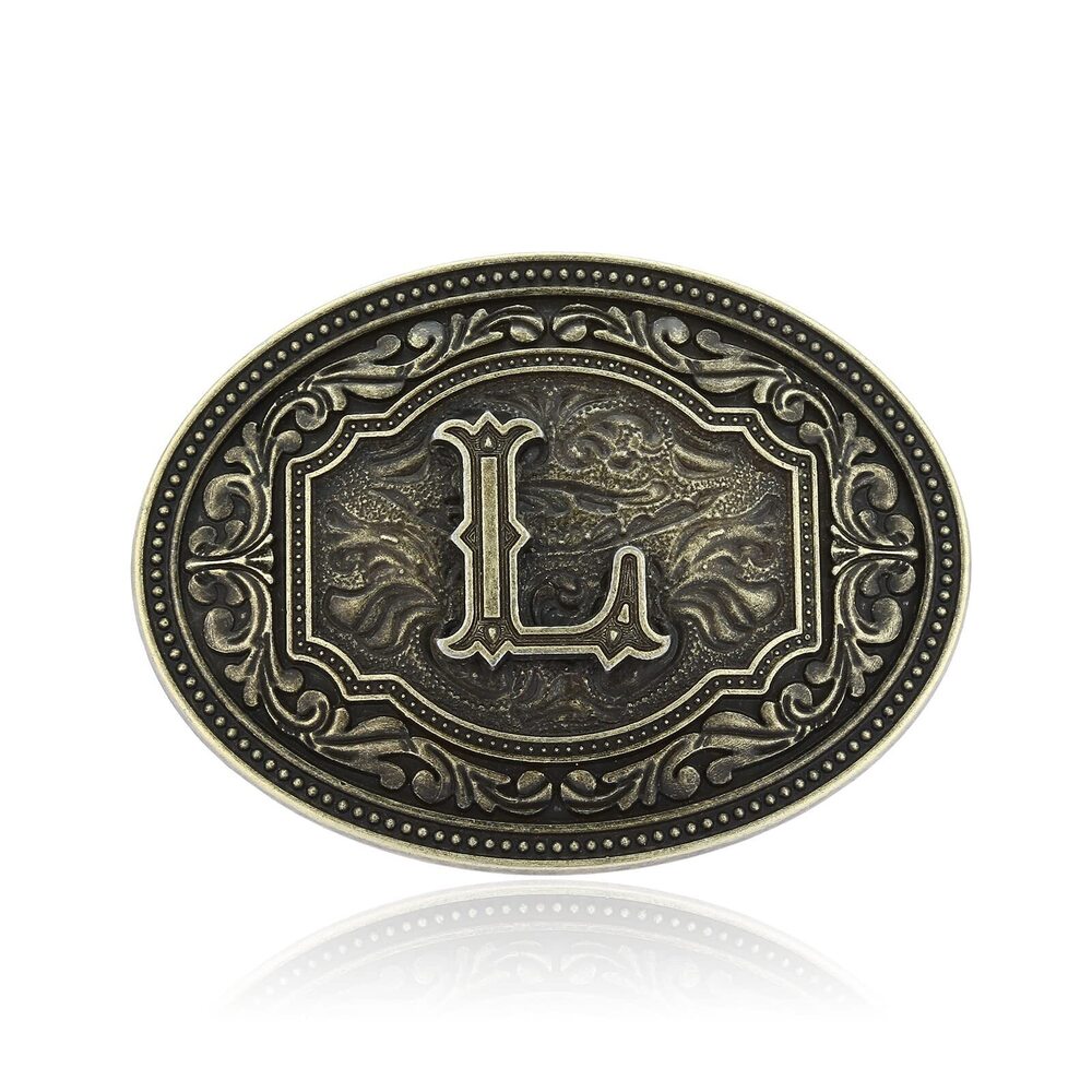9030 Belt Buckles - Initial Letters A to Z Western Rodeo Cowboy Cowgirl